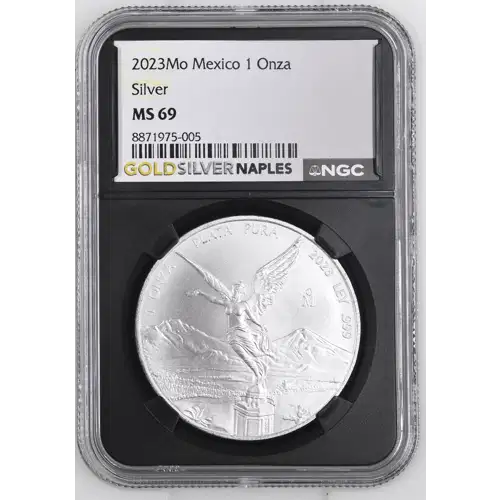 2023Mo - 1oz Libertad Silver Coin - Mexico 1 Onza - NGC MS69 (S14-B18)